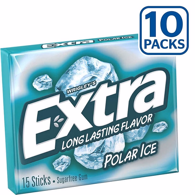 Extra Polar Ice Sugar Free Chewing Gum, 15 pcs., 10 pk. - Image 5