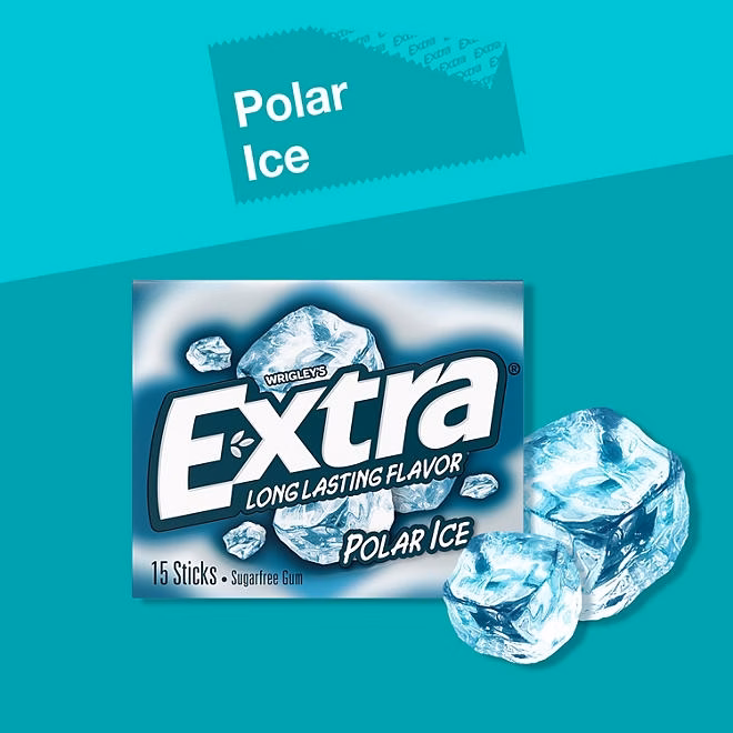 Extra Polar Ice Sugar Free Chewing Gum, 15 pcs., 10 pk. - Image 6