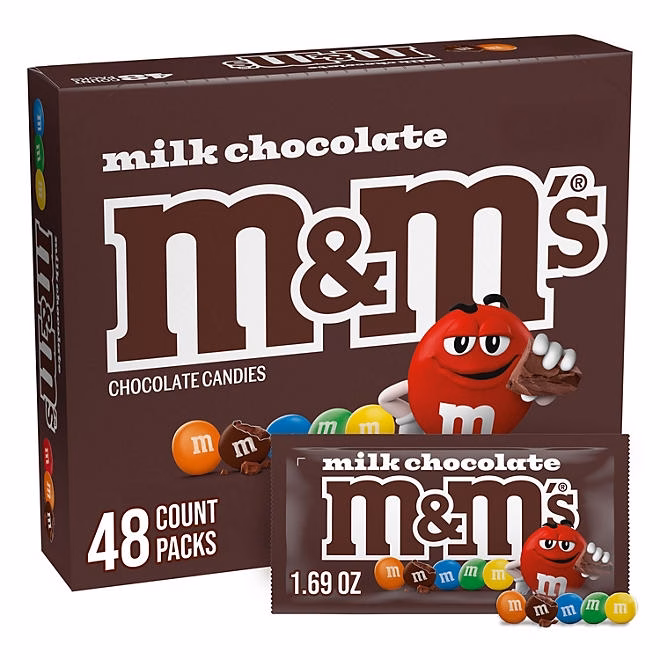 M&M'S Milk Chocolate Candy, Full Size, 1.69 oz., 48 pk. - Image 2
