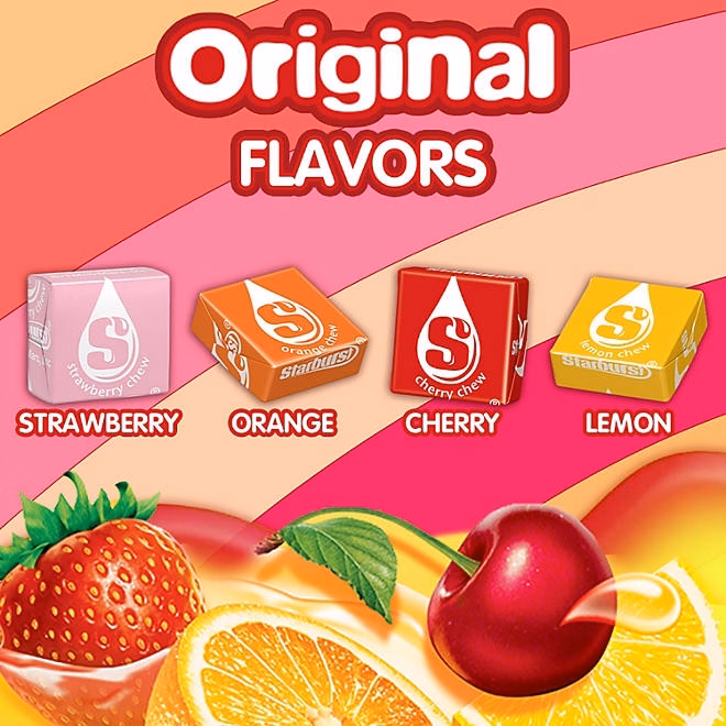Starburst Original Fruity Chewy Candy, Full Size, 2.07 oz., 36 ct. - Image 5