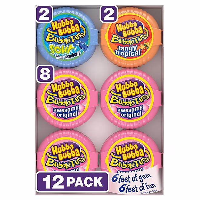 Hubba Bubba Bubble Tape Gum, 2 oz., 12 pk. - Image 2