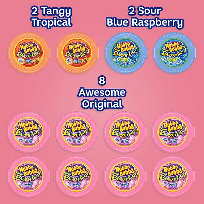 Hubba Bubba Bubble Tape Gum, 2 oz., 12 pk. - Image 6