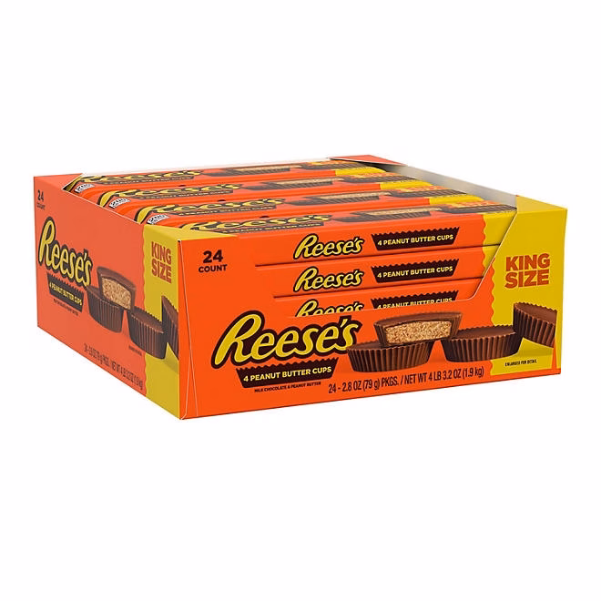 REESE'S Milk Chocolate Peanut Butter Cups, King Size, 2.8 oz., 24 pk. - Image 2