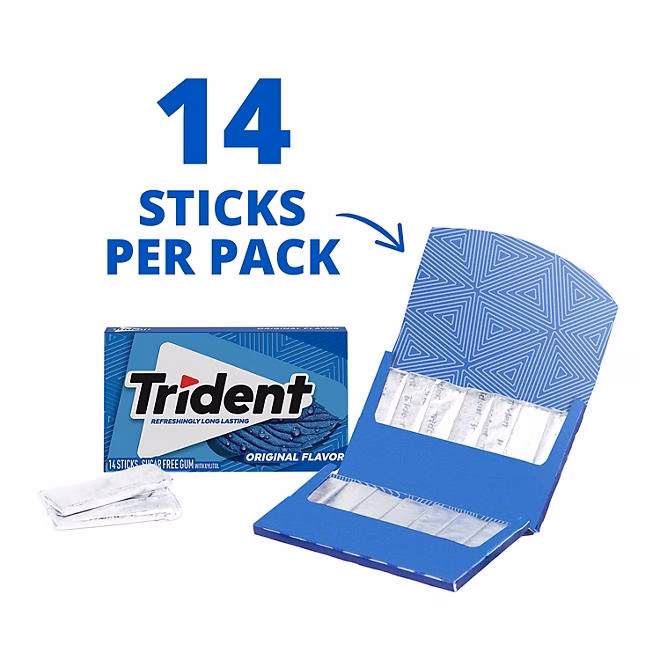 Trident Original Sugar Free Gum, 14 pcs., 15 pk. - Image 3