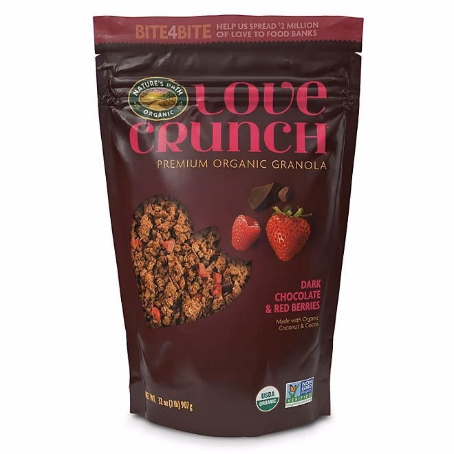 Nature's Path Love Crunch Organic Dark Chocolate & Red Berries Granola, 32 oz. - Image 2