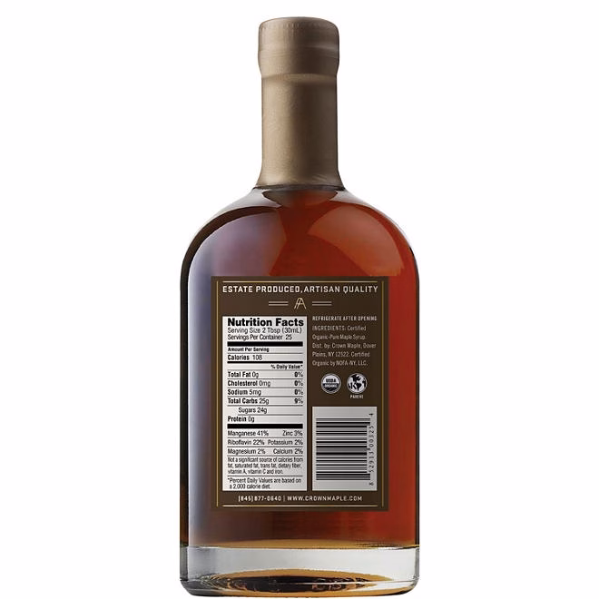 Crown Maple Organic Maple Syrup, 25 fl oz. - Image 3