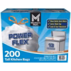 Member's Mark Power Flex 13-Gallon Tall Kitchen Trash Bags, 200 ct.
