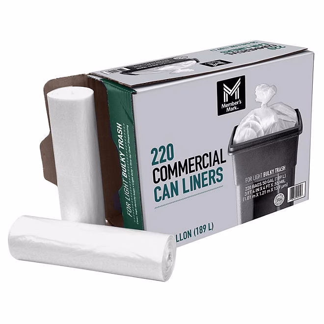 Member's Mark 50-Gallon Commercial Can Liners, 220 ct. - Image 3