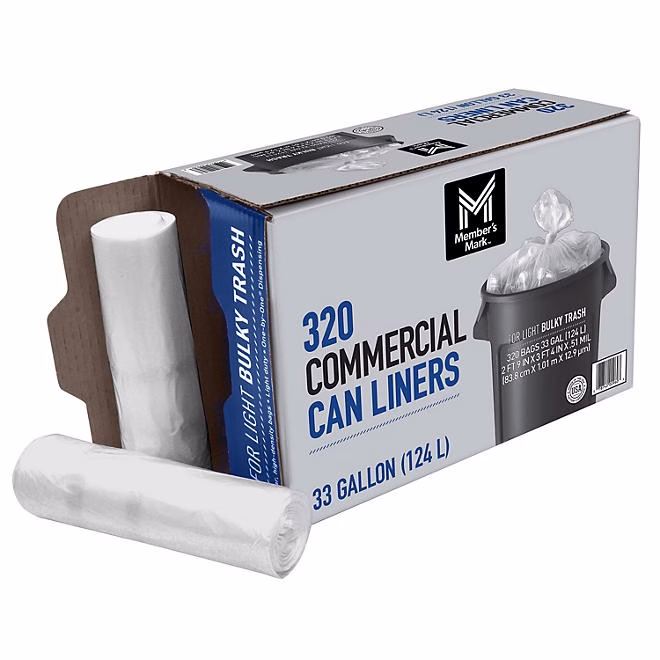 Member's Mark 33 Gallon Commercial Can Liners, 320 ct. - Image 3