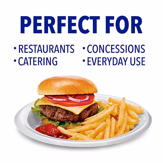 Hefty Supreme Foam Disposable Lunch Plates, 8 7/8", 250 ct. - Image 5