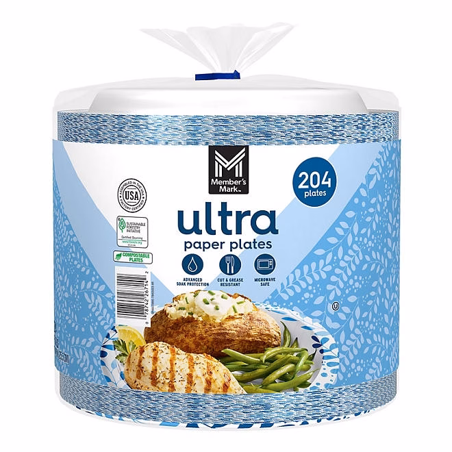 Member's Mark Ultra Dinner Paper Plates, 10", 204 ct. - Image 7