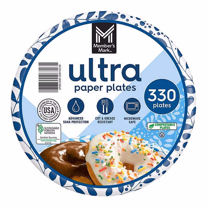 Member's Mark Ultra Dessert/Snack Paper Plates, 6.875", 330 ct. - Image 2