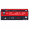 Member's Mark White Plastic Forks, Heavyweight 600 ct.