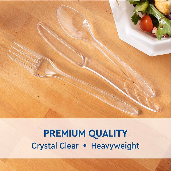 Member's Mark Clear Cutlery Combo Pack, Forks, Knives, Spoons 360 ct. - Image 4