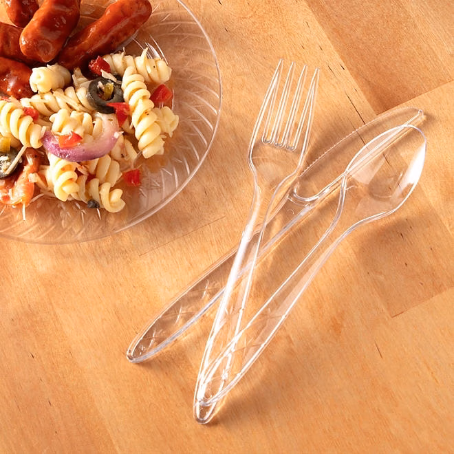 Member's Mark Clear Cutlery Combo Pack, Forks, Knives, Spoons 360 ct. - Image 5