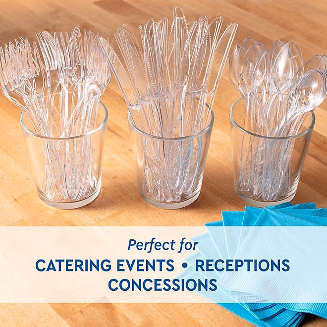 Member's Mark Clear Cutlery Combo Pack, Forks, Knives, Spoons 360 ct. - Image 6