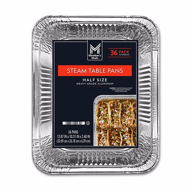 Member's Mark Half Size Aluminum Steam Table Pans, 36 ct. - Image 2