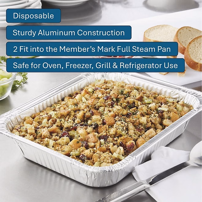 Member's Mark Half Size Aluminum Steam Table Pans, 36 ct. - Image 5