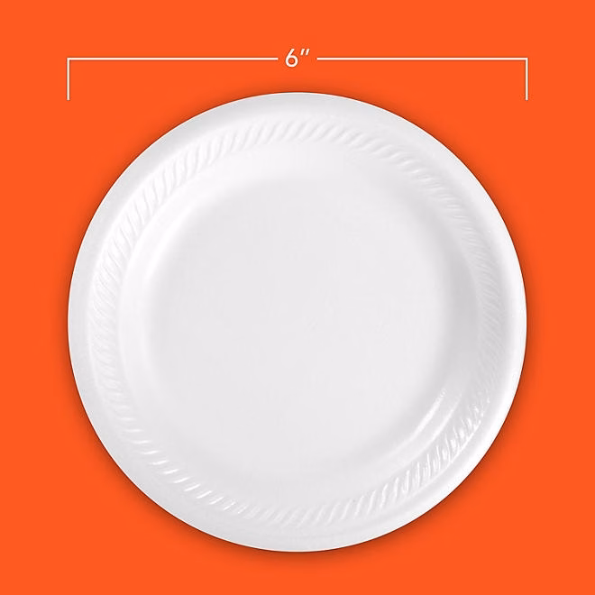 Hefty Supreme Foam Disposable Snack Plates, 6", 320 ct. - Image 3