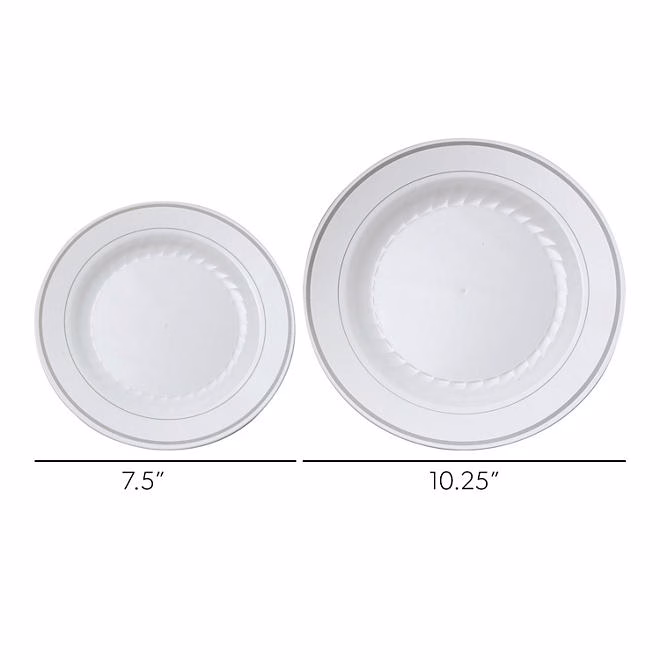 Member's Mark Premium Plastic Heavyweight Plates, Combo Pack 48 ct. - Image 5