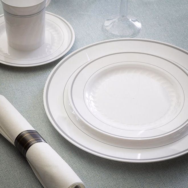 Member's Mark Premium Plastic Heavyweight Plates, Combo Pack 48 ct. - Image 6