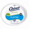 Chinet Classic Platter Paper Plate, 12.63" x 10", 100 ct.
