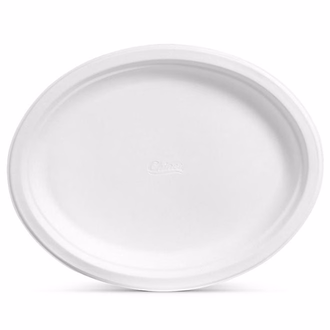 Chinet Classic Platter Paper Plate, 12.63" x 10", 100 ct. - Image 3