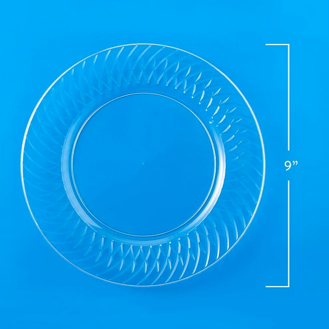 Member's Mark Clear Plastic Plates, 9" 45 ct. - Image 3