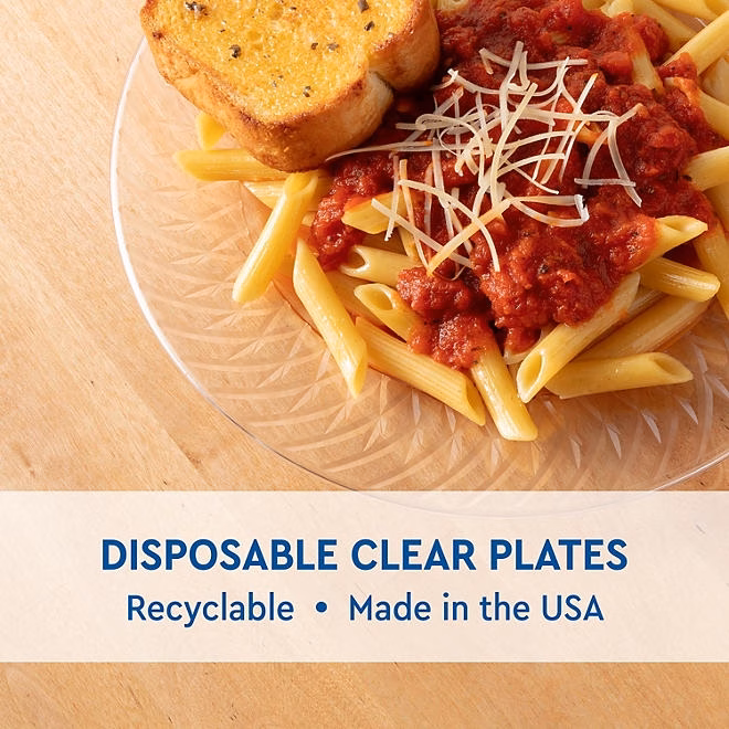 Member's Mark Clear Plastic Plates, 9" 45 ct. - Image 4