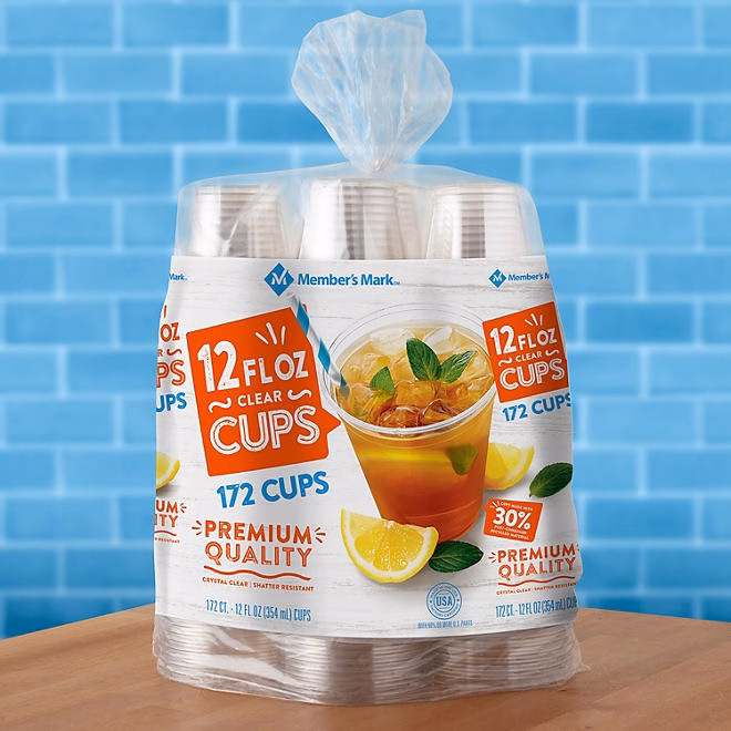 Member's Mark Clear Plastic Cups 12 oz., 172 ct. - Image 7