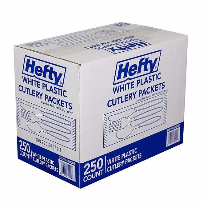 Hefty Wrapped Plastic Cutlery Combo Packs 250 ct. - Image 2