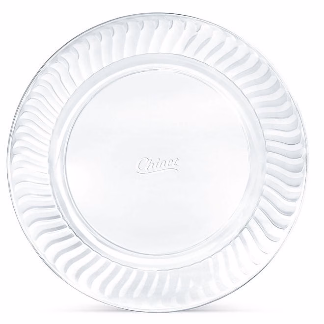 Chinet Crystal Clear Plastic Dinner Plate, 10" 100 ct. - Image 4