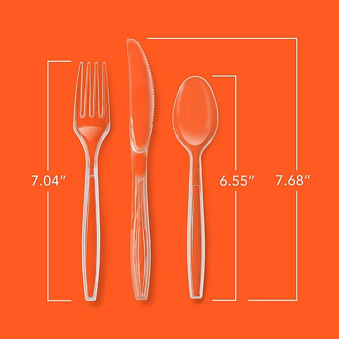 Hefty Clear Plastic Cutlery Combo Pack (360 ct.) - Image 3