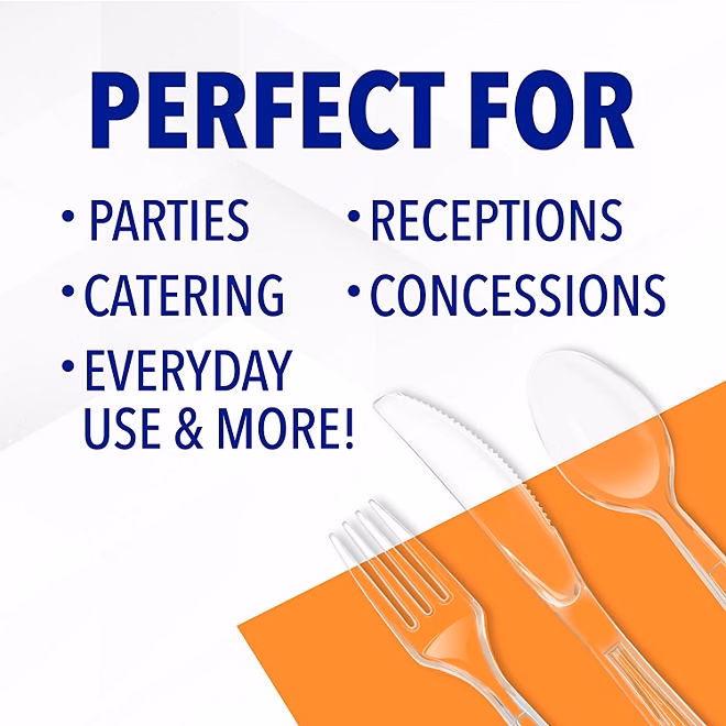 Hefty Clear Plastic Cutlery Combo Pack (360 ct.) - Image 4