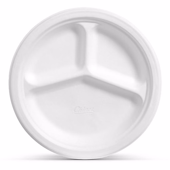 Chinet Classic Compartment Paper Plate, 10.38", 165 ct. - Image 3