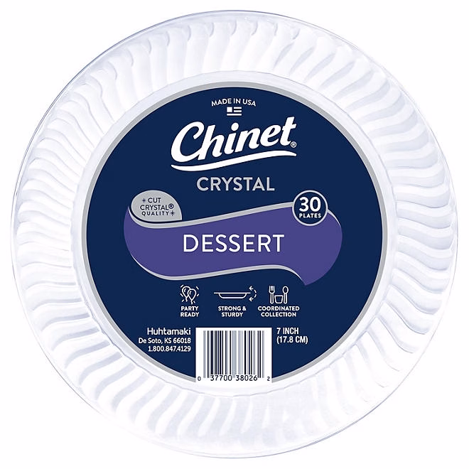 Chinet Crystal Clear Plastic Dessert Plate, 7" 150 ct. - Image 2