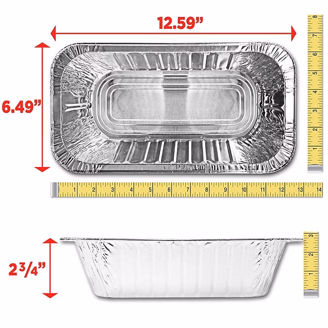 Member's Mark Aluminum Steam Table Pans, 1/3 Size 30 ct. - Image 3