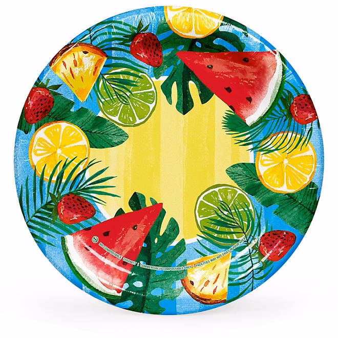 Member's Mark Summer Dinner Paper Plates, 10", 85 ct. - Image 2