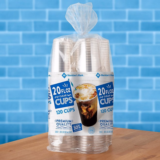 Member's Mark Clear Plastic Cups, 20 oz., 120 ct. - Image 7