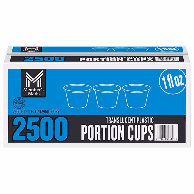 Member's Mark Translucent Plastic Portion Cups 1 fl. oz., 2,500 ct. - Image 2