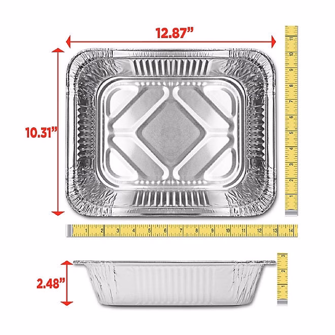 Member's Mark Aluminum Steam Table Pans, Half Size (100 ct.) - Image 3