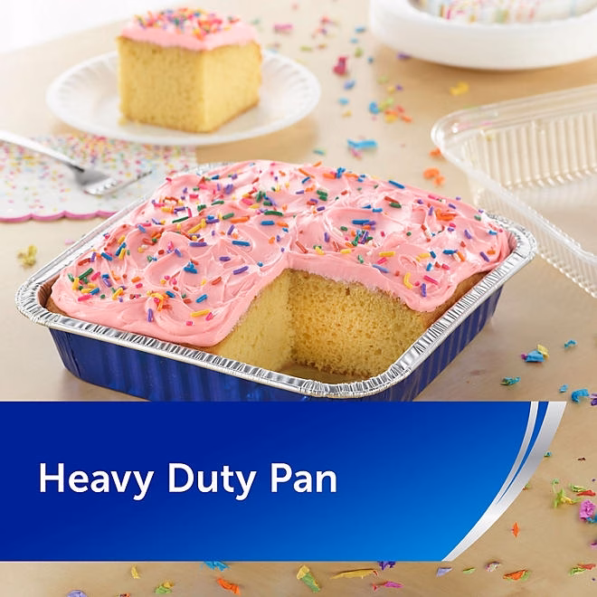 Reynolds Kitchens Aluminum 8" x 8" Cake Pans with Lids 12 ct. - Image 5