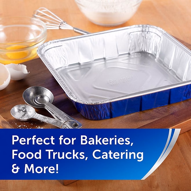 Reynolds Kitchens Aluminum 8" x 8" Cake Pans with Lids 12 ct. - Image 7