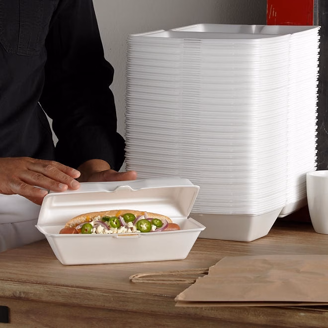 Hefty Food Service Containers Rectangle 9 3/4" x 5" x 3 1/4" 125 ct. - Image 4