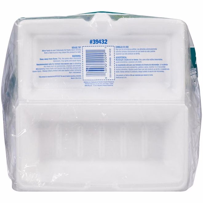 Hefty Food Service Containers Rectangle 9 3/4" x 5" x 3 1/4" 125 ct. - Image 6