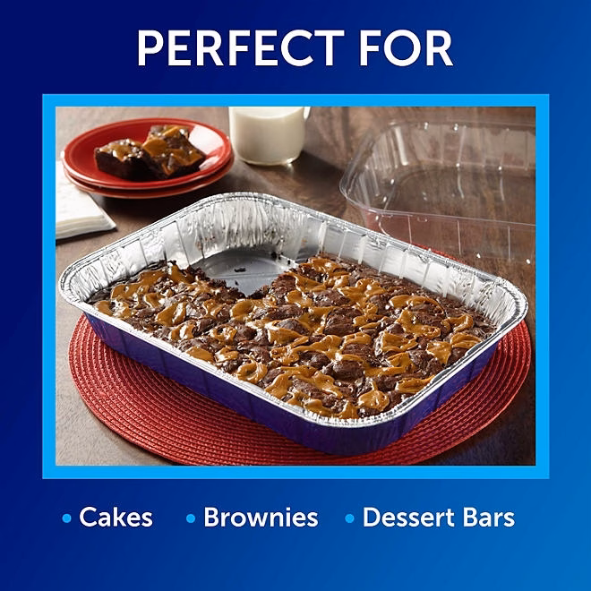 Reynolds Kitchens 13" x 9" Aluminum Cake Pans with Lids, 6 ct. - Image 6