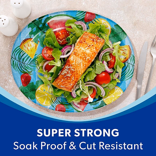 Member's Mark Summer Oval Paper Plates, 10" x 12", 50 ct. - Image 5