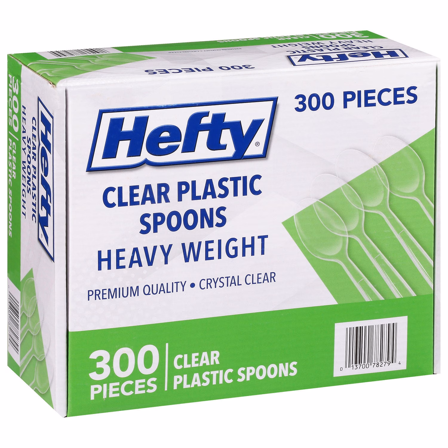 Hefty Clear Heavy-Weight Plastic Spoons 300 ct.