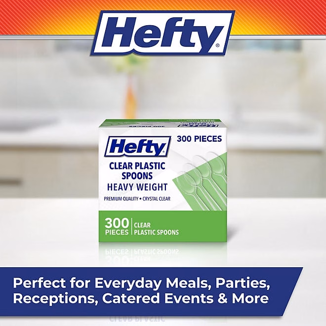 Hefty Clear Heavy-Weight Plastic Spoons 300 ct. - Image 5