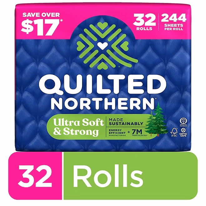 Quilted Northern Ultra Soft & Strong 2-Ply Toilet Paper 32 rolls, 244 sheets/roll - Image 3